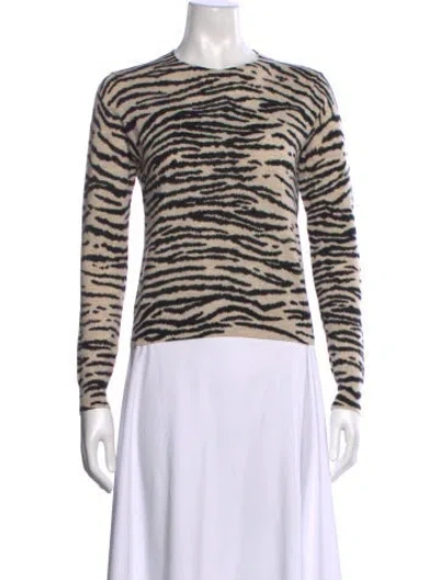 Pre-owned Bompard Cashmere Animal Print Sweater