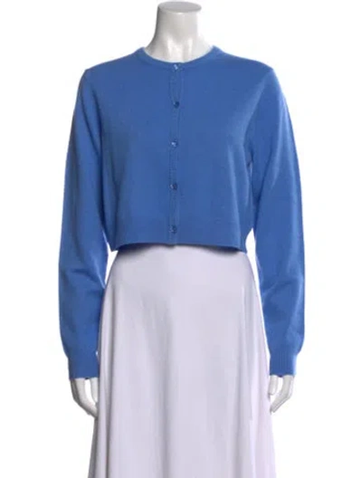 Pre-owned Bompard Cashmere Crew Neck Sweater In Blue