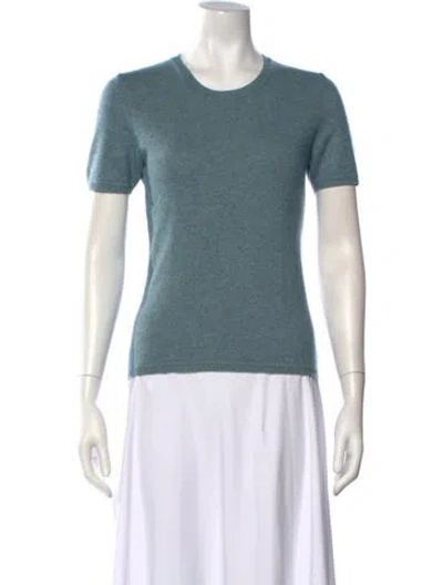 Pre-owned Bompard Cashmere Crew Neck Sweater In Blue