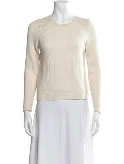 Pre-owned Bompard Cashmere Crew Neck Sweater In Neutrals