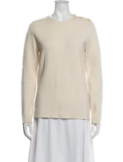 Pre-owned Bompard Cashmere Crew Neck Sweater In Neutrals