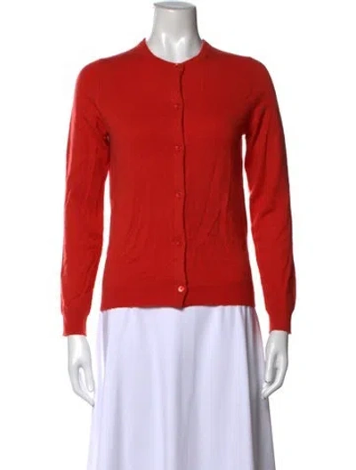 Pre-owned Bompard Cashmere Crew Neck Sweater In Orange
