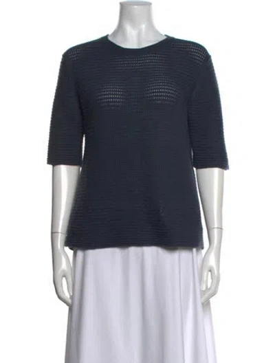 Pre-owned Bompard Cashmere Crew Neck Top In Blue