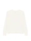 Bompard 캐시미어 크루 넥 가디건 In White