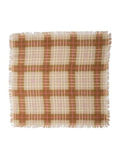 Pre-owned Bompard Cashmere Printed Scarf In Neutrals