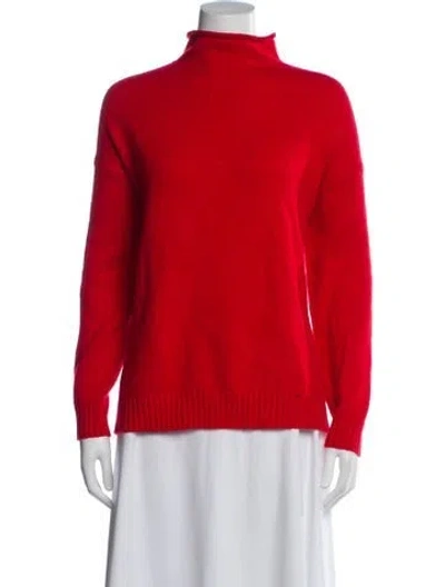 Pre-owned Bompard Cashmere Turtleneck Sweater In Red