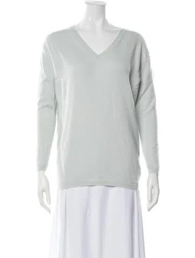 Pre-owned Bompard Cashmere V-neck Sweater In Grey