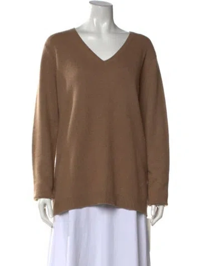 Pre-owned Bompard Cashmere V-neck Sweater In Neutrals