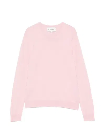 Bompard Classic Round Neck Sweater In Pink