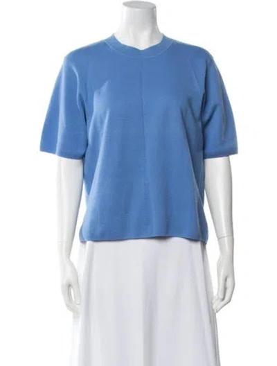 Pre-owned Bompard Crew Neck Short Sleeve T-shirt In Blue