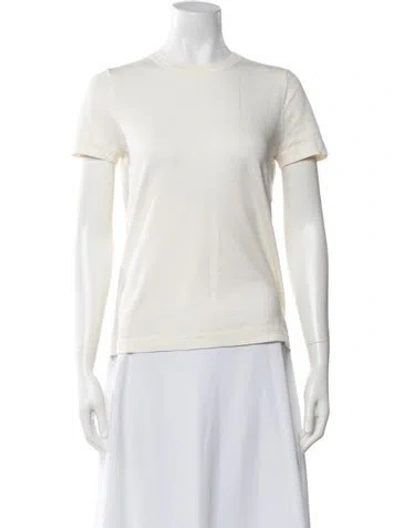 Pre-owned Bompard Crew Neck Short Sleeve T-shirt In Neutrals