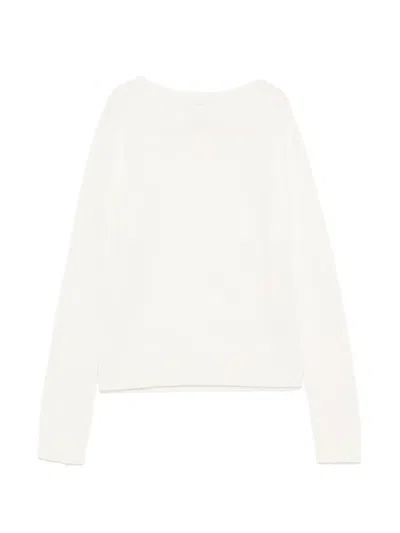 Bompard Crew Neck Sweater In White