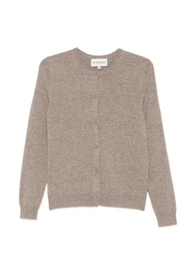 Bompard Crew-neck Cardigan In Neutral