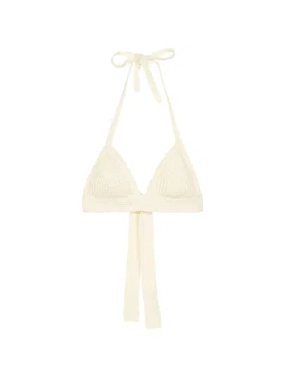Bompard Gehäkeltes Bikinioberteil Mit V-ausschnitt In Neutral