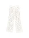 Bompard Crocheted Elasticated-wais Trousers In White