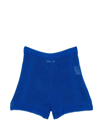 Bompard Crocheted Shorts In Blue