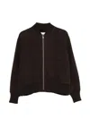 Bompard Double-faced Oversized Bomber Jacket In Brown