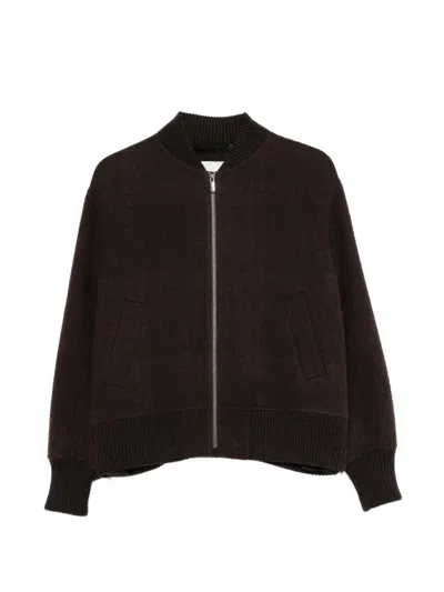 Bompard Double-faced Oversized Bomber Jacket In Brown