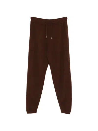 Bompard Drawstring Track Pants In Brown