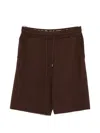 Bompard Elasticated Knit Shorts In Brown