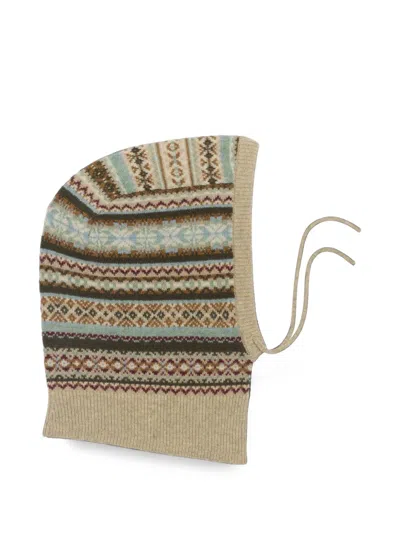 Bompard Fair Isle Cashmere Balaclava In Brown