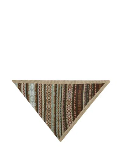 Bompard Fair Isle Triangle Scarf In Multi