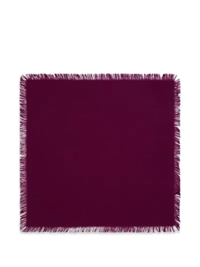Bompard Fringe Square Scarf In Burgundy