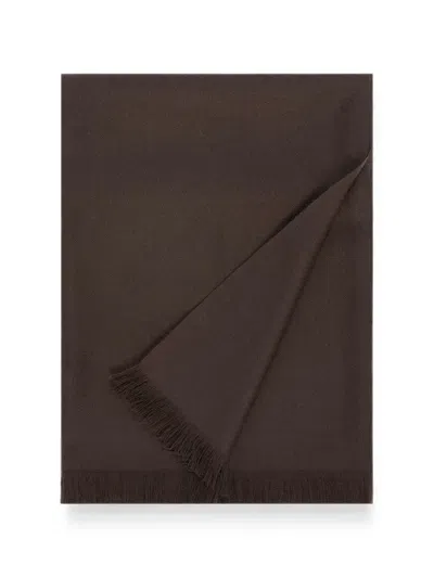 Bompard Fringed Cashmere Scarf In Brown