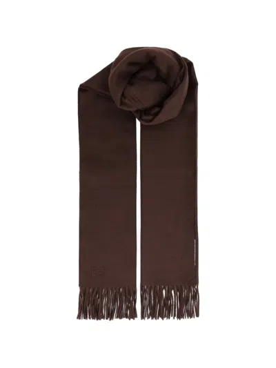 Bompard Fringed Cashmere Scarf In Brown