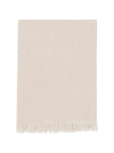 Bompard Fringed Voile Scarf In Gray