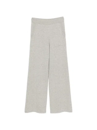 Bompard Knitted Palazzo Pants In Gray
