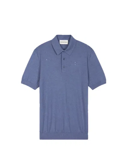 Bompard Knitted Polo Shirt In Blue