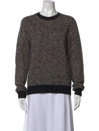 Pre-owned Bompard Lambswool Tweed Pattern Sweater In Multi