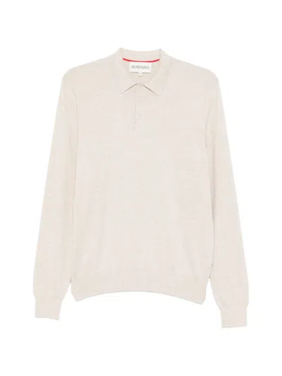 Bompard Long-sleeved Polo Shirt In Neutral