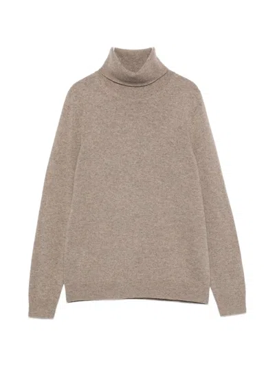 Bompard Long-sleeve Roll-neck Sweater In Brown