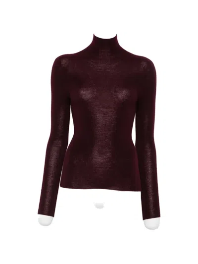 Bompard 긴소매 스웨터 In Burgundy