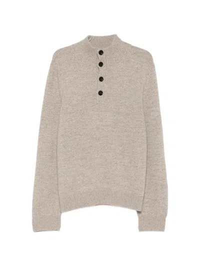 Bompard Long-sleeves Sweater In Neutral