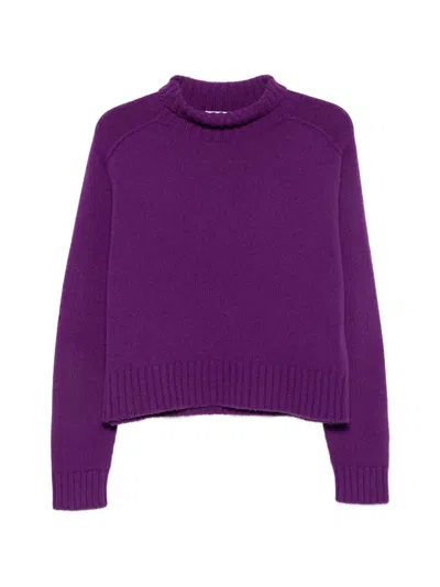 Bompard Long-sleeves Sweater In Purple