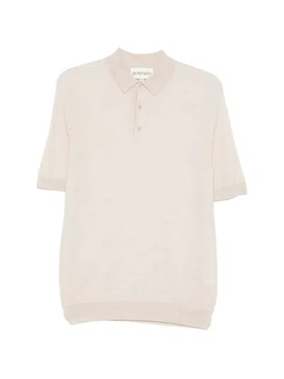 Bompard Micro-stripe Polo Shirt In Neutral