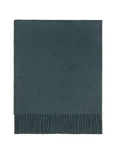 Bompard Origines Cashmere Fringed Scarf In Blue