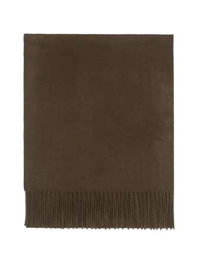 Bompard Origines Cashmere Fringed Scarf In Blue