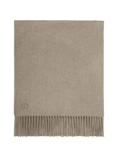 Bompard Origines Cashmere Fringed Scarf In Brown