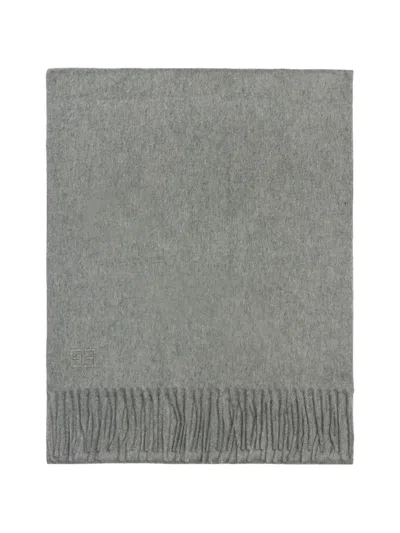 Bompard Origines Cashmere Fringed Scarf In Gray