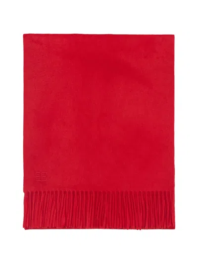 Bompard Origines Cashmere Fringed Scarf In Red
