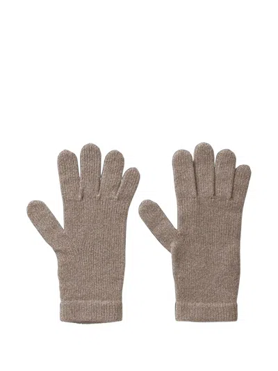 Bompard Origines Cashmere Knitted Gloves In Burgundy