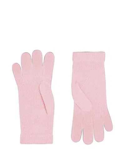 Bompard Origines Cashmere Knitted Gloves In Pink