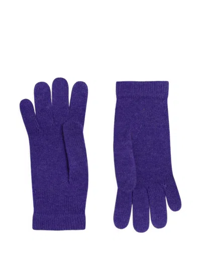 Bompard Origines Cashmere Knitted Gloves In Purple