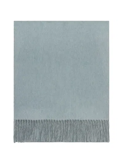 Bompard Origines Double-sided Fringed Scarf In Blue