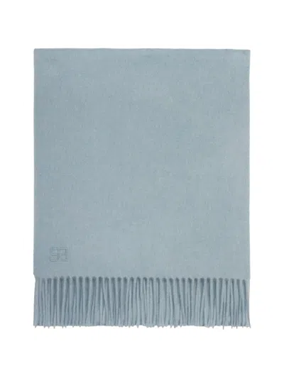 Bompard Origines Fringed Scarf In Blue