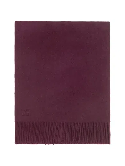 Bompard Origines Fringed Scarf In Burgundy